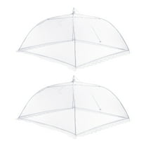 Uxcell Mesh Food Covers, Collapsible Reusable Fruit Vegetable Food Screen Tent White 17"X17"