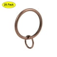 thumbnail image 1 of Uxcell Metal 32mm Inner Dia Copper Tone Curtain Rings 28 Pack, 1 of 5