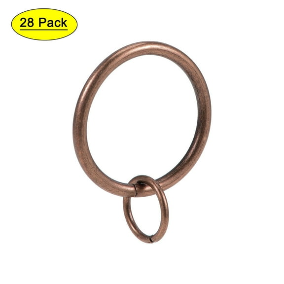 Uxcell Metal 32mm Inner Dia Copper Tone Curtain Rings 28 Pack
