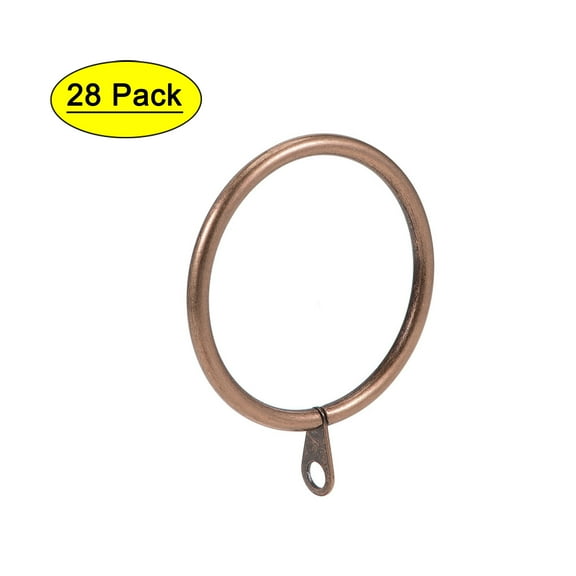 Uxcell Metal 45mm Inner Dia Copper Curtain Rings 28 Pack