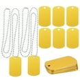 thumbnail image 1 of Uxcell Metal Blank Tags Stamping, Aluminum Blank Tags, Dog DIY Engraving Blank Tags with Necklace Chain 10set (Yellow), 1 of 7