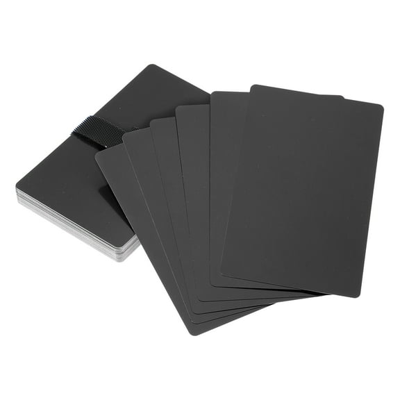 Uxcell Metal Business Card Blanks, 0.21mm Thick 3.4x2.1" Anodized Aluminum Blank Business Cards Black 30 Pcs