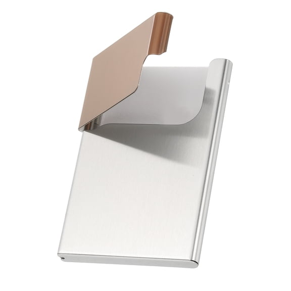 Uxcell Metal Business Card Holder, Professional Name Card Holder for Men & Women, Silver/Bronze