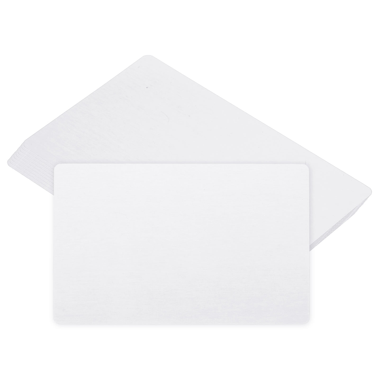 Uxcell Metal Business Cards Blank Name Card Sublimation Engraving Aluminum,  White 25 Pack 