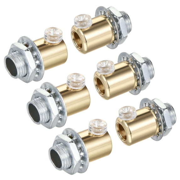 Uxcell Metal Cable Glands Cord Grips Screw Lock Champagne Gold 6 Pack