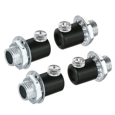 Uxcell Metal Cable Glands Cord Grips Screw Lock for Wiring Ceiling Lamp Black 4 Pack
