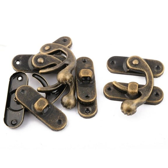 Uxcell Metal Case Chest Lock Buckle Clasp Closure Hasp Box Latch Bronze Tone 4Pcs