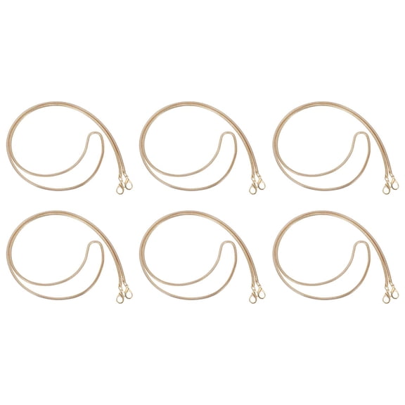 Uxcell Metal Chain Phone Lanyard, 6Pcs 1.6 Inch Anti Theft Crossbody Phone Strap with Detachable Tether Tabs Lanyard Leash for Women Pants Wallets, Gold