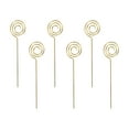 thumbnail image 1 of Uxcell Metal Cocktail Toothpicks Circle Shape Drink Pick Cocktail Skewer 6Pack(Gold), 1 of 8