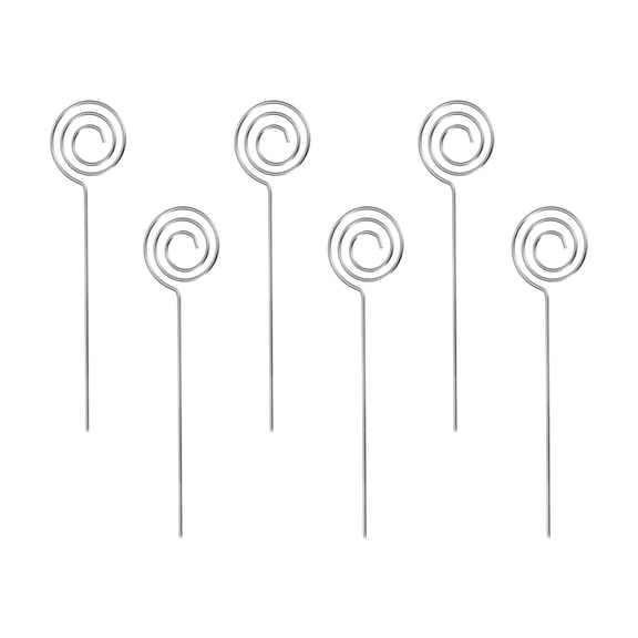 Uxcell Metal Cocktail Toothpicks Circle Shape Drink Pick Cocktail Skewer 6Pack(Silver)