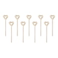 thumbnail image 1 of Uxcell Metal Cocktail Toothpicks Heart Shape Drink Picks Cocktail Skewers 9Pack (Rose Gold), 1 of 8