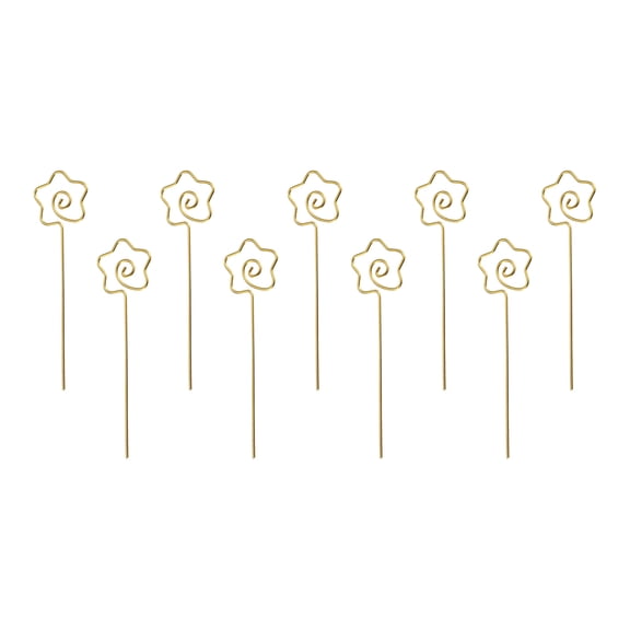 Uxcell Metal Cocktail Toothpicks Star Shape Drink Pick Cocktail Skewer 9Pack(Gold)