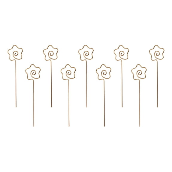 Uxcell Metal Cocktail Toothpicks Star Shape Drink Pick Cocktail Skewer 9Pack(Rose Gold)