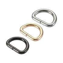 Uxcell Metal D Ring 0.79"(20mm) D-Rings Buckle for Hardware Craft DIY Gold Tone, Silver Tone, Black(Total 15pcs)