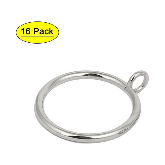 Uxcell Metal Drapes Curtain Eyelet Rings Silver Tone 1.5" Inner Diameter 16Pcs