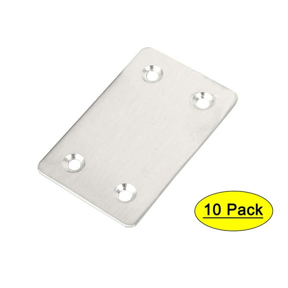 Uxcell Metal Flat Straight Mending Plates Fixing Corner Brace 1.5mm Thickness 10Pcs