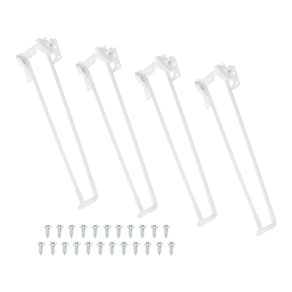 Uxcell Metal Foldable Hairpin Table Legs 12 inch with Rubber Pads, Screws, White 4 Pack