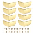 thumbnail image 1 of Uxcell Metal Furniture Legs Triangle Furniture Feet DIY Replacement Leg Modern Style Gold, 1 of 5