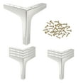 thumbnail image 1 of Uxcell Metal Furniture Legs Triangle Furniture Feet DIY Replacement Legs Modern Style Silver 5.9 Inch, 1 of 5