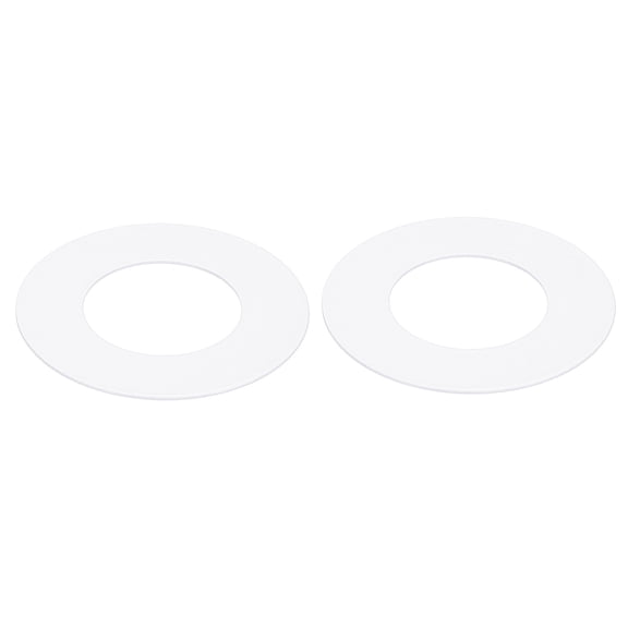 Uxcell Metal Goof Trim Ring, 2.59" OD 1.38" ID Circular Ceiling Light Ring Trims, Matte White 2Pack