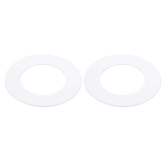 Uxcell Metal Goof Trim Ring, 2.99" OD 1.77" ID Circular Ceiling Light Ring Trims, Matte White 2Pack