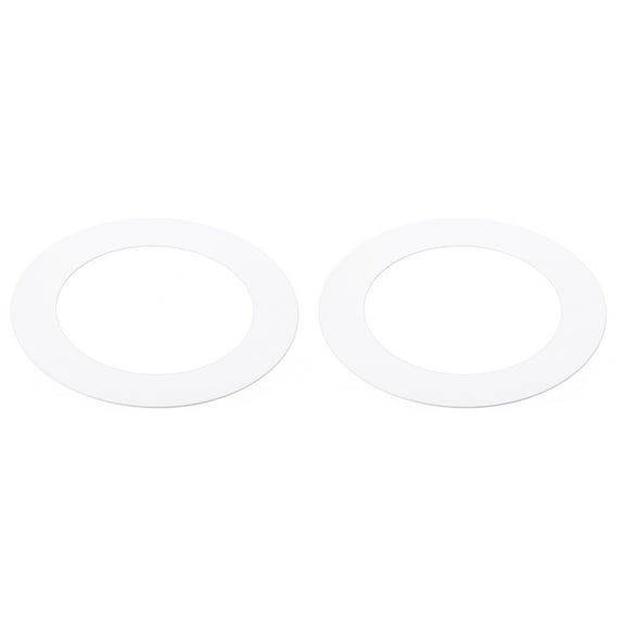 Uxcell Metal Goof Trim Ring, 3.78" OD 3.78" ID Circular Ceiling Light Ring Trims, Matte White 2Pack