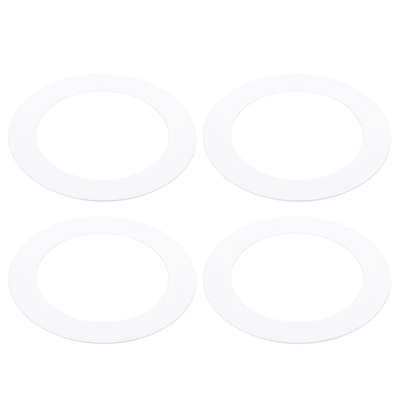 Uxcell Metal Goof Trim Ring, 3.98" OD 2.79" ID Circular Ceiling Light Ring Trims, Matte White 4Pack