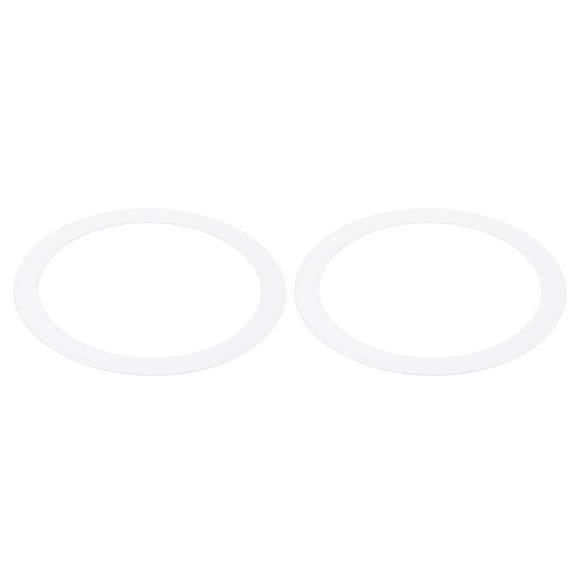 Uxcell Metal Goof Trim Ring, 4.13" OD 3.39" ID Circular Ceiling Light Ring Trims, Matte White 2Pack