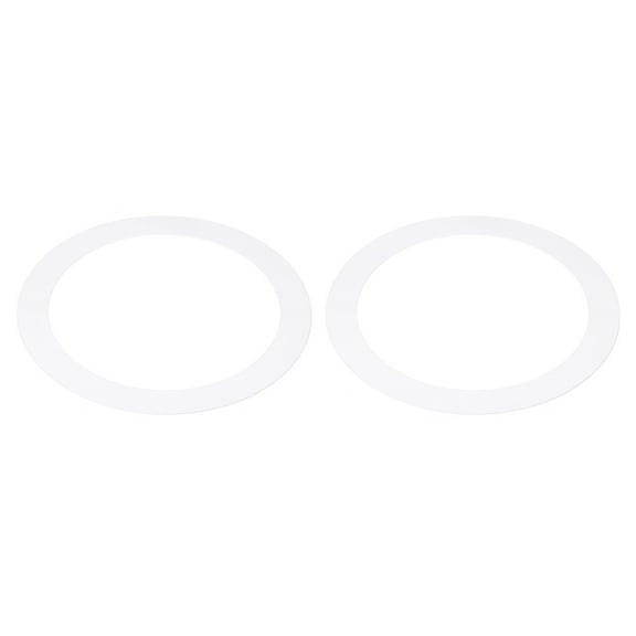 Uxcell Metal Goof Trim Ring, 7.48" OD 5.91" ID Circular Ceiling Light Ring Trims, Matte White 2Pack