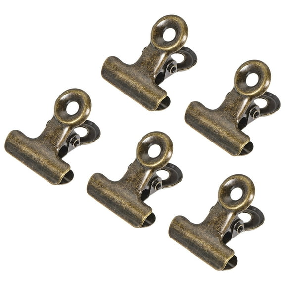 Uxcell Metal Hinge Clip Clamp 24x22x16mm Small Binder Clips 30 Pack  Bronze