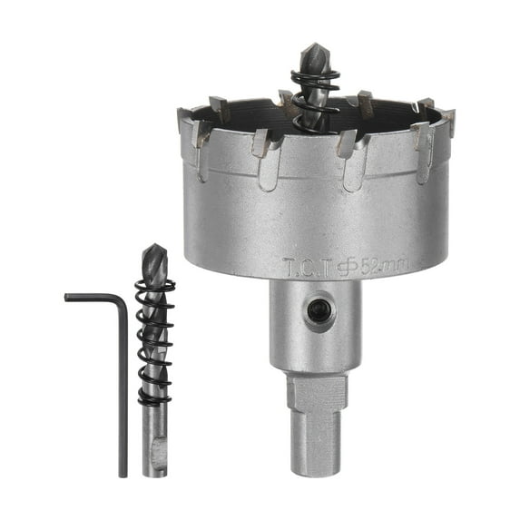 Uxcell Metal Hole Saw Carbide Cutter 52mm / 2.05" Dia for 10mm Thick Stainless Steel, Metal