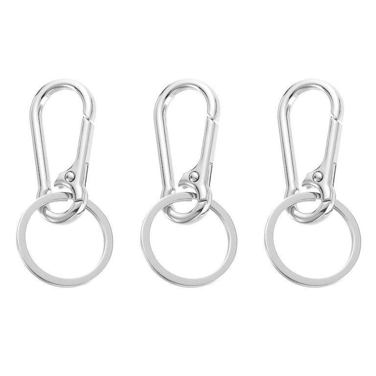 Uxcell Metal Keychain Keyring, 3 Pack Key Chain Ring Clip Sturdy
