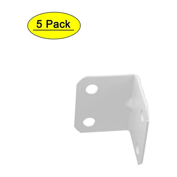 Uxcell Metal L Shaped Furniture Corner Brace Support Right Angle Bracket White 5Pcs