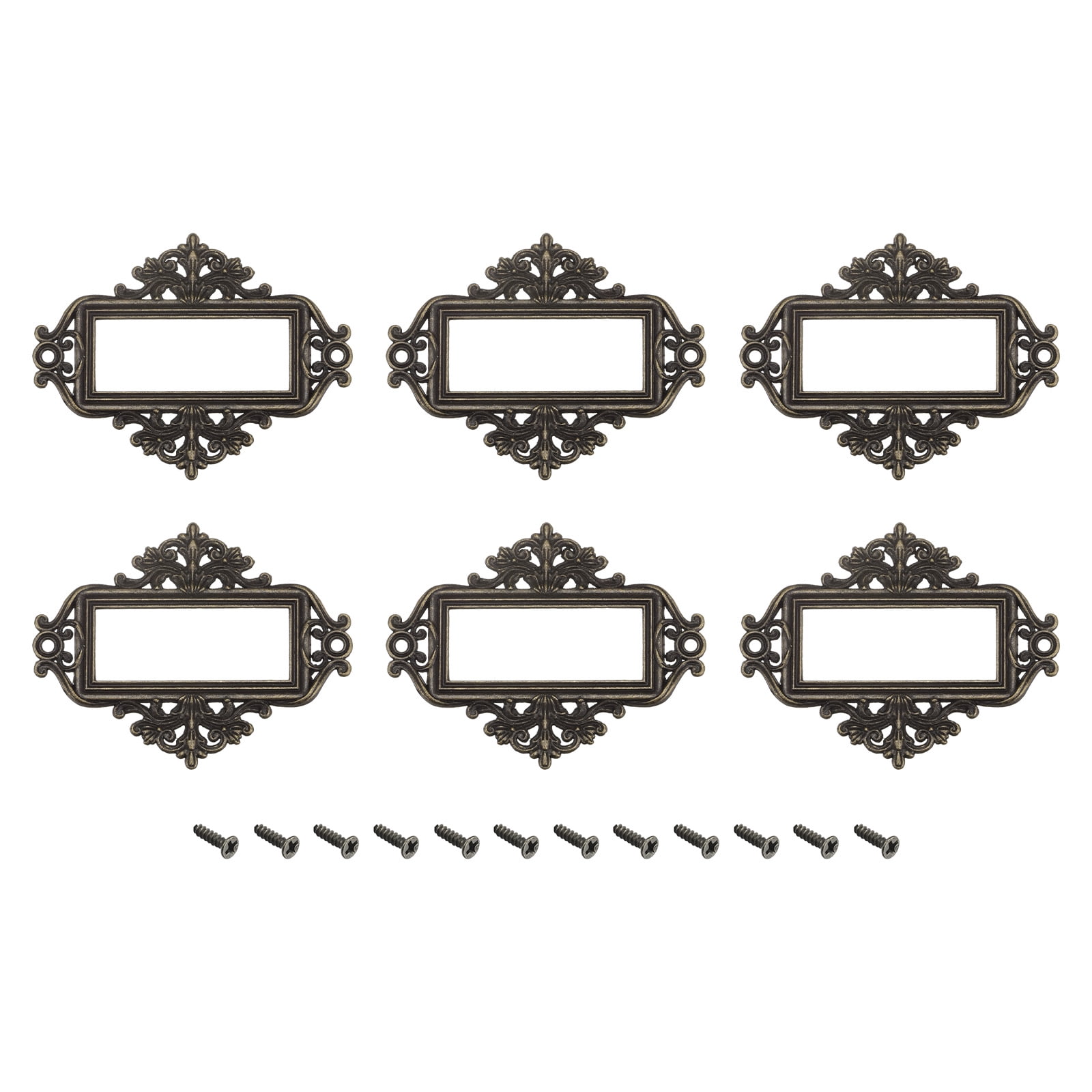 Uxcell Metal Label Holders, 55x43mm Name Card Tag Frames for File ...