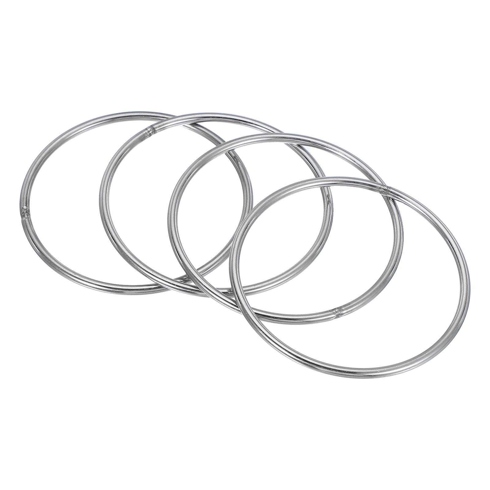 Uxcell Metal O Ring, Heavy Duty 304 Stainless Steel O Rings Welded ...