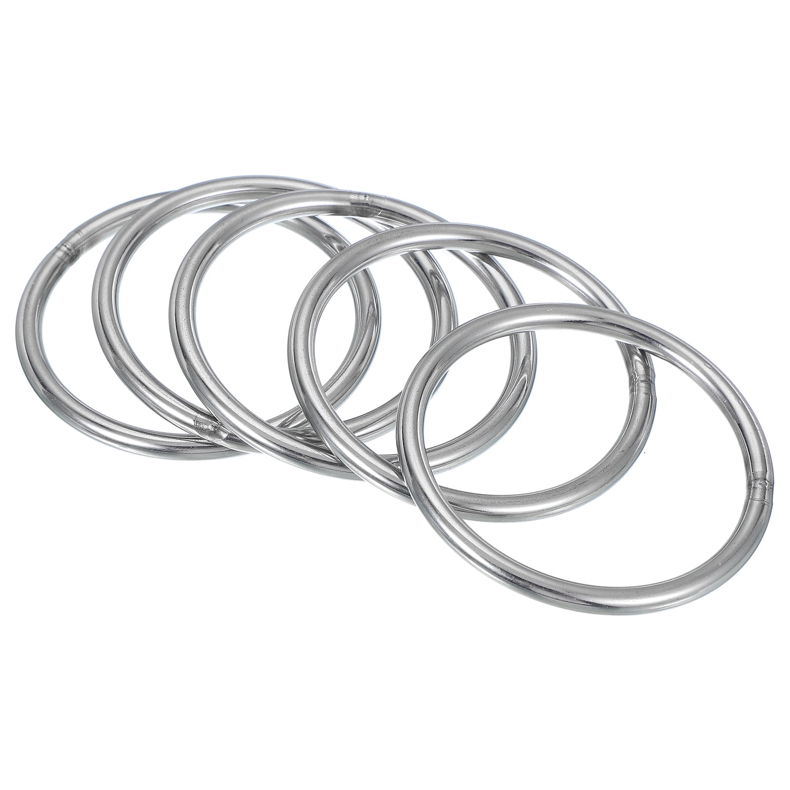 Uxcell Metal O Ring, Heavy Duty 304 Stainless Steel O Rings Welded ...