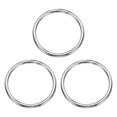 thumbnail image 1 of Uxcell Metal O Rings Stainless Steel Seamless Welding O-Ring Solid Heavy Round Ring Buckle 3 0.24" Thick x 3.15" OD, 1 of 4