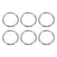 thumbnail image 1 of Uxcell Metal O Rings Stainless Steel Seamless Welding O-Ring Solid Heavy Round Ring Buckle 6 0.31" Thick x 3.15" OD, 1 of 3
