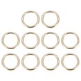thumbnail image 1 of Uxcell Metal O Rings, Electroplated Zinc Alloy O Ring Buckle Seamless Welded Round Rings for Bag Purse Belts Gold 0.8", 1 of 5