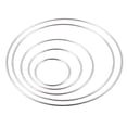 thumbnail image 1 of Uxcell Metal O Rings 50mm 75mm 100mm 140mm 160mm Non-Welded Hoops Silver Tone 15 Pack, 1 of 6