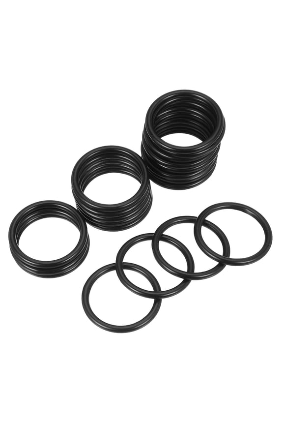 Metal O Rings, Electroplated Zinc Alloy O Ring Buckle Seamless Welded Round Rings Matte Black 1"