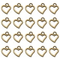 thumbnail image 1 of Uxcell Metal Pendants Drops, 50 Pack Hollow Heart Shape Mini Pendant for Jewelry Making DIY, Bronze, 1 of 5