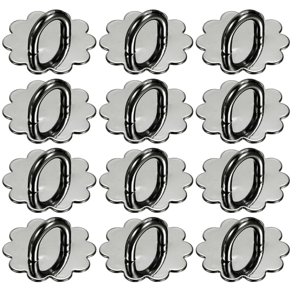 Uxcell Metal Phone Charm Hook 0.9", 12Pcs Adhesive Sun Shaped Phone Finger Grip Hook Smartphones Keychain Ring Charm Loop for DIY Tablet Case Accessories, Black