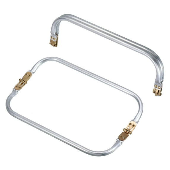 Uxcell Metal Purse Frame 2Pcs, 10" Rectangle Lock Frame Kiss Lock Clasp Bag Frame for DIY Purse Bag Making Sewing Craft
