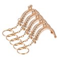 thumbnail image 1 of Uxcell Metal Purse Frames, 2" 5Pack Kiss Lock Clasp Frame for Coin Bag Sewing DIY, Gold, 1 of 6