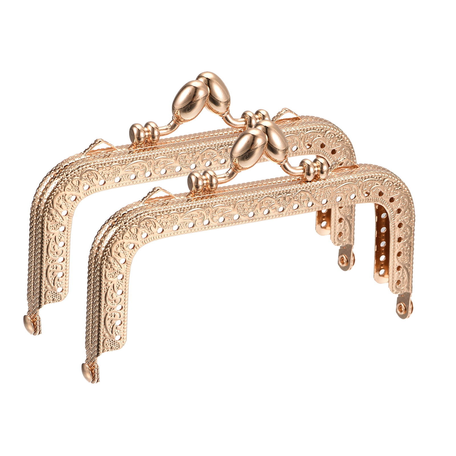 Uxcell Metal Purse Frames, 4.1" 2Pack Kiss Lock Clasp Frame for Coin