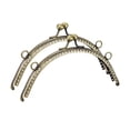 thumbnail image 1 of Uxcell Metal Purse Frames, 6.1" 2Pack Kiss Lock Clasp Frame for Coin Bags Sewing DIY, Bronze, 1 of 6