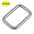 thumbnail image 1 of Uxcell Metal Rectangle Buckles 25x16mm Inside Dimension for Bags Belts DIY Accessories Silver Tone, 20pcs, 1 of 5