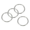 thumbnail image 1 of Uxcell Metal Ring 1.2 Inch 316 Stainless Steel Marine Grade O Rings for Macrame, DIY Craft, Dog Leash, Silver 4 Pcs, 1 of 5