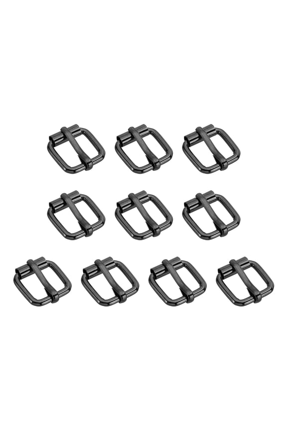 Metal Roller Buckle, Belts Hardware Multi-Purpose Pin Buckles for Bags Leather Belt Strap DIY Crafts Dog Leash Black 0.55 Inch